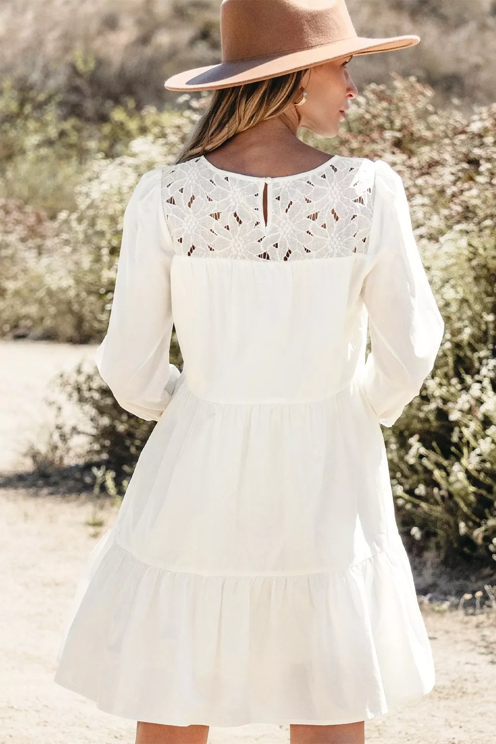 3/4 Sleeve Tiered Mini Dress, image 7
