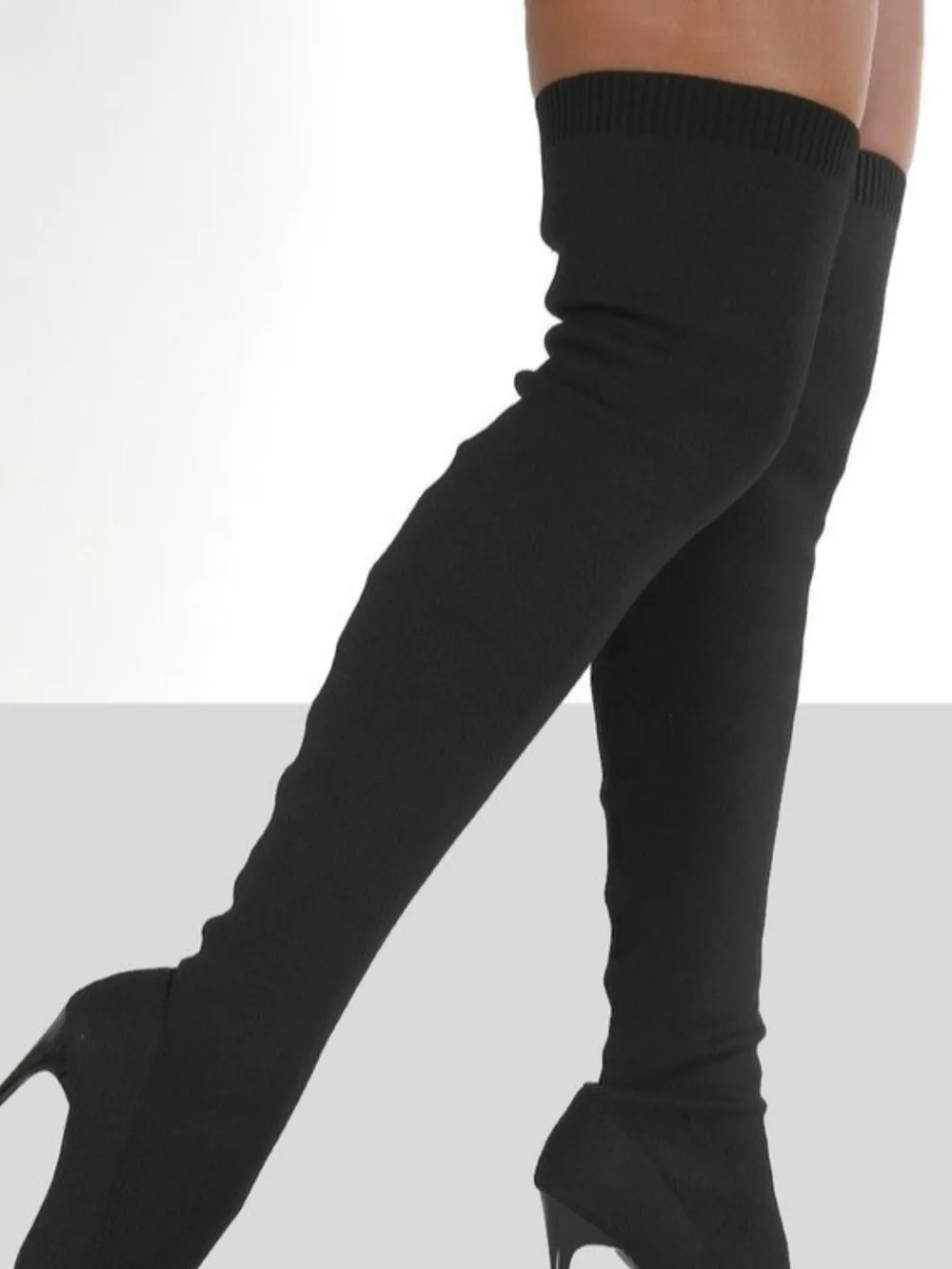 Point Toe Over Knee Stiletto Boots, image 5
