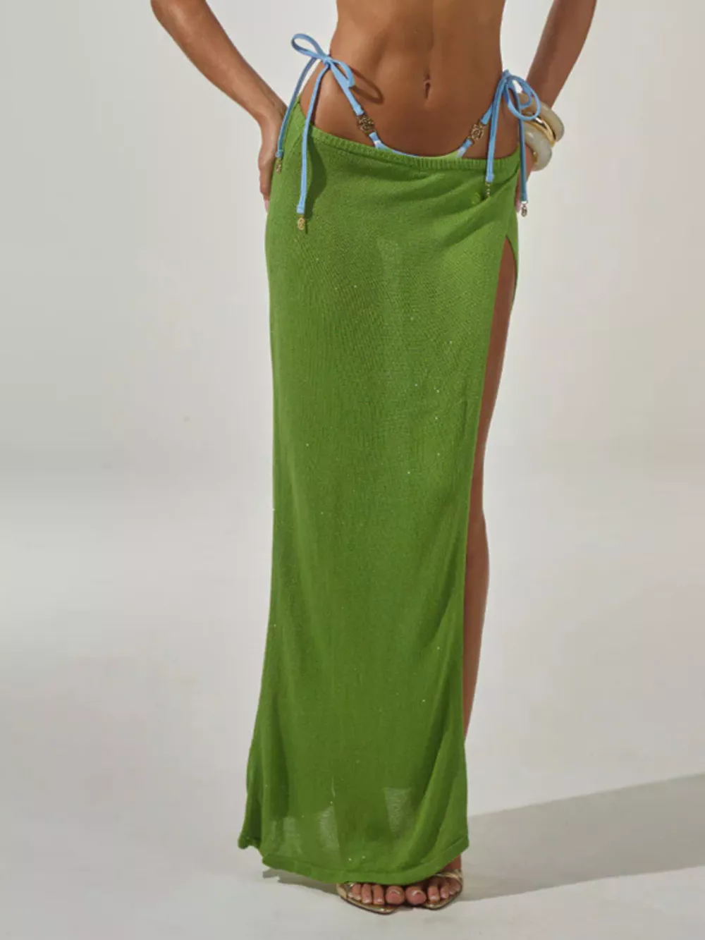 Split Maxi Sweater Skirt, image 5