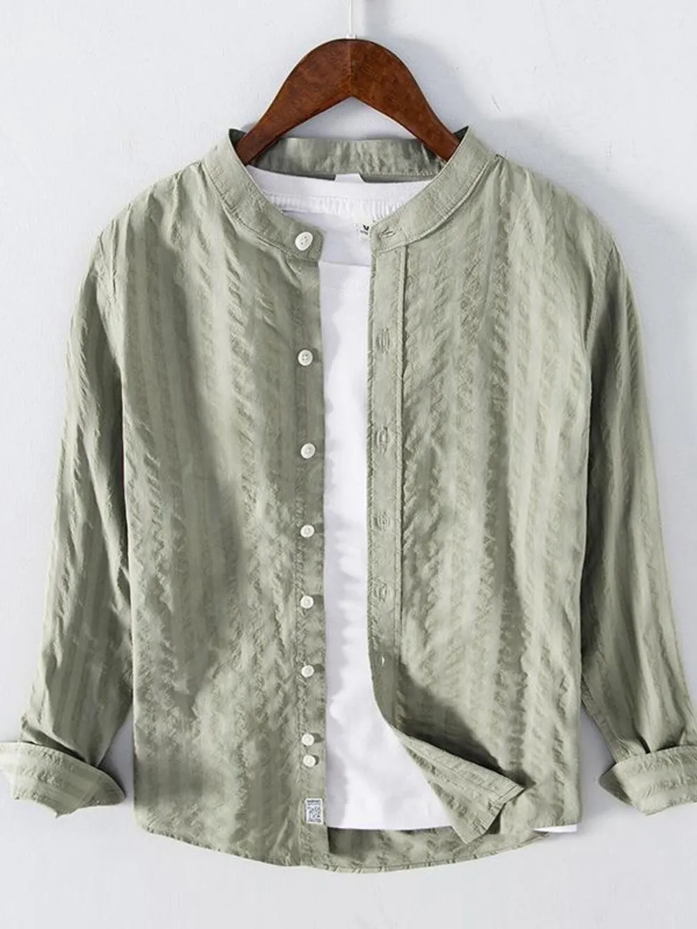 Men's Plus Size Button Up Long Sleeve Shirt