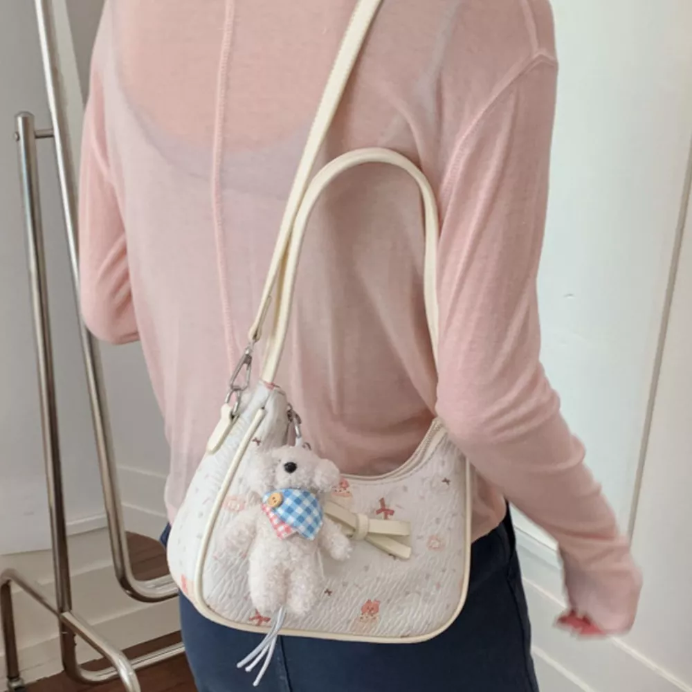Printed PU Leather Shoulder Bag, image 8