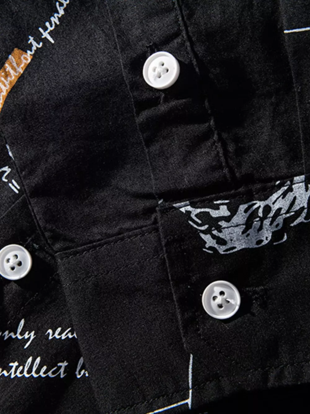 Men's Plus Size Casual Printed Long Sleeve Shirt, image 6