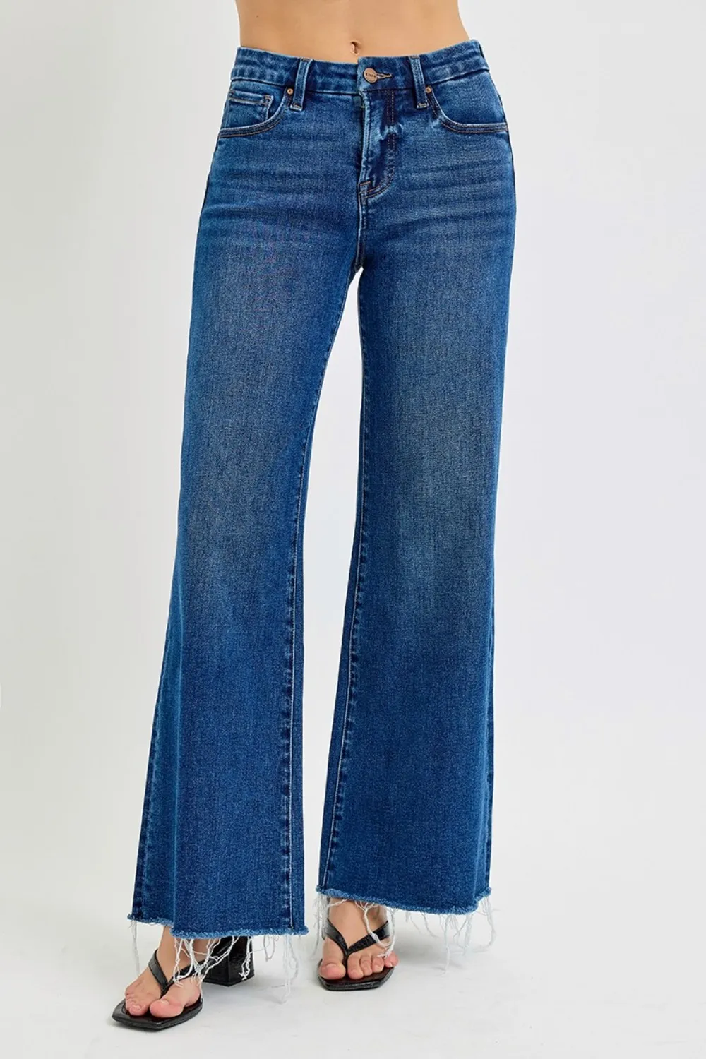 Tummy Control High Rise Wide Leg Jeans, image 4