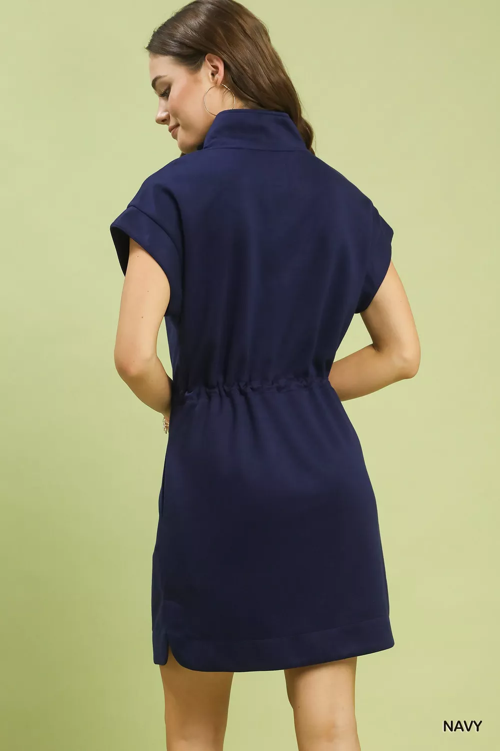 Dolman Sleeve Zip Detail Dress, image 4