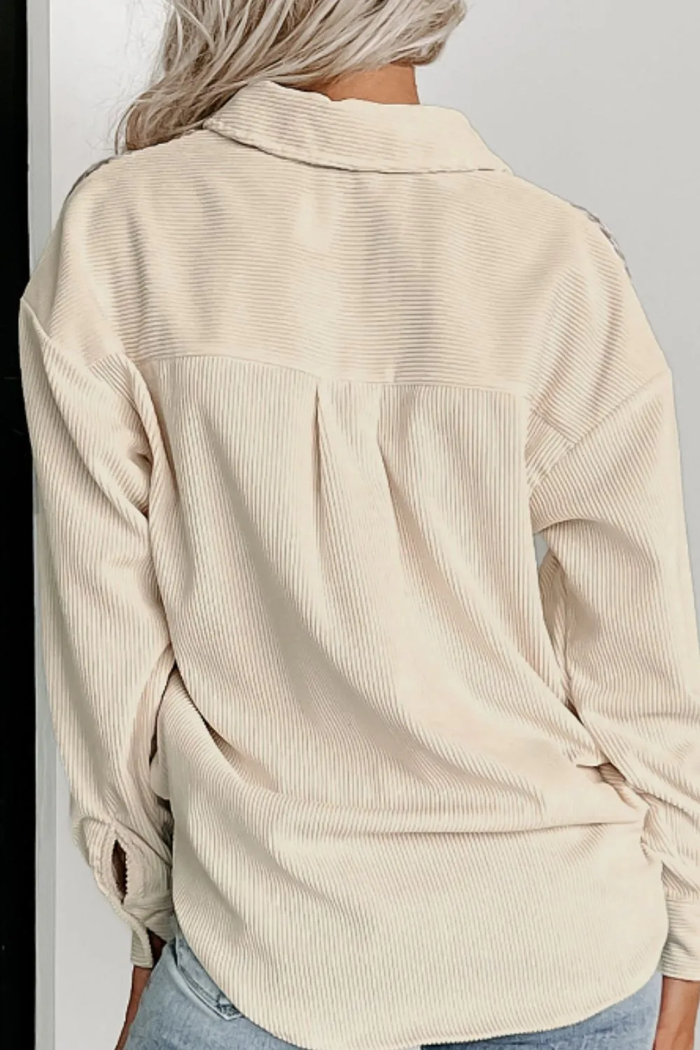 Houndstooth Button Up Long Sleeve Jacket, image 4