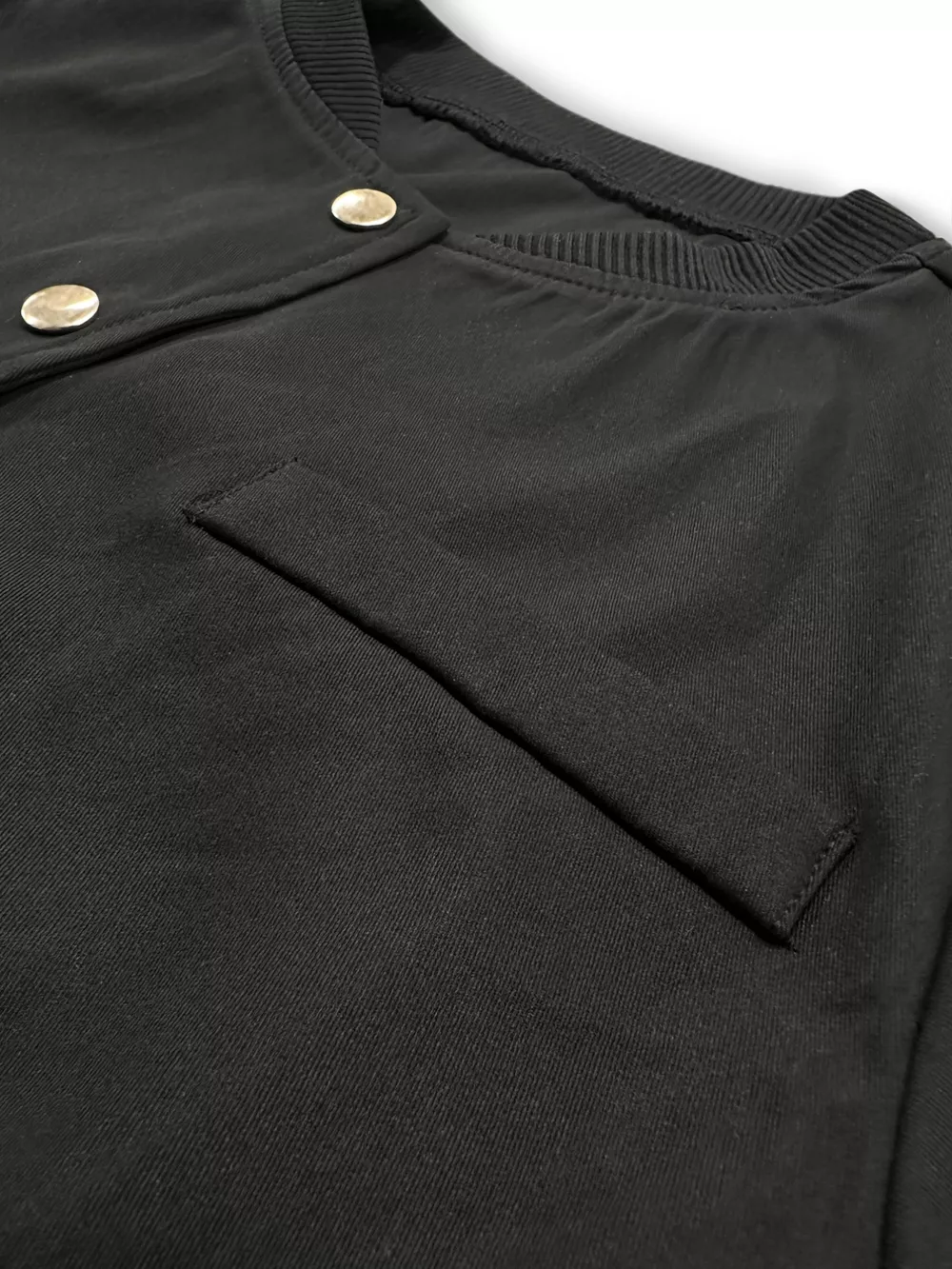 Snap Down Cropped Bomber Jacket, image 7