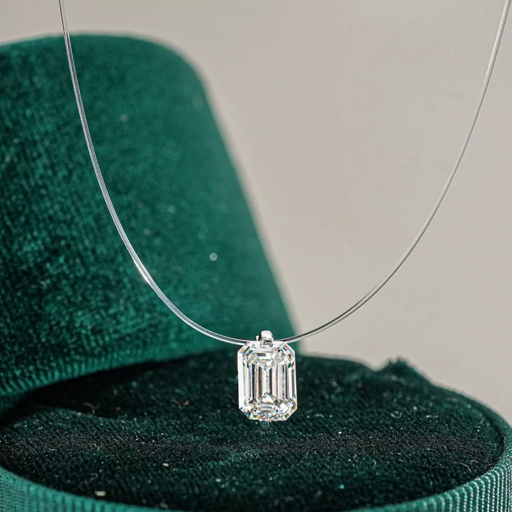 1 Carat Moissanite 925 Sterling Silver Necklace, image 8