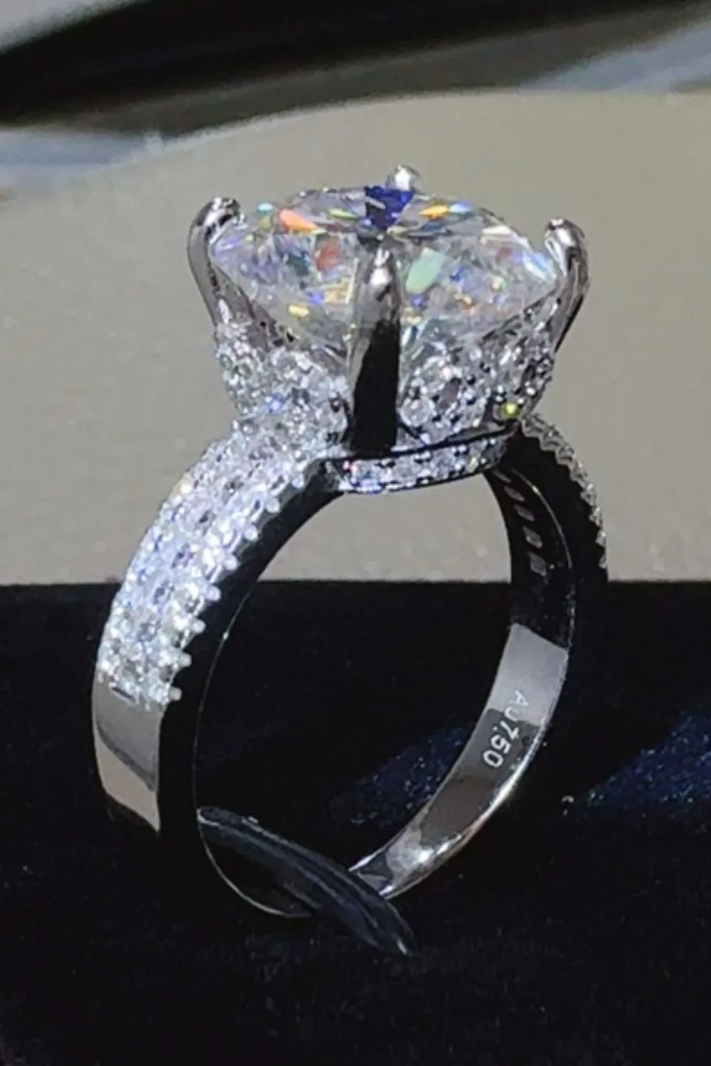 5 Carat Moissanite 925 Sterling Silver Ring, image 3
