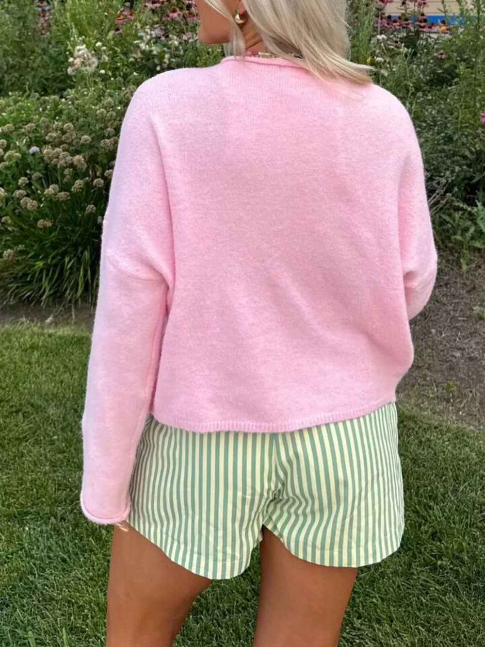 Button-Down Dropped Shoulder Cardigan, image 7
