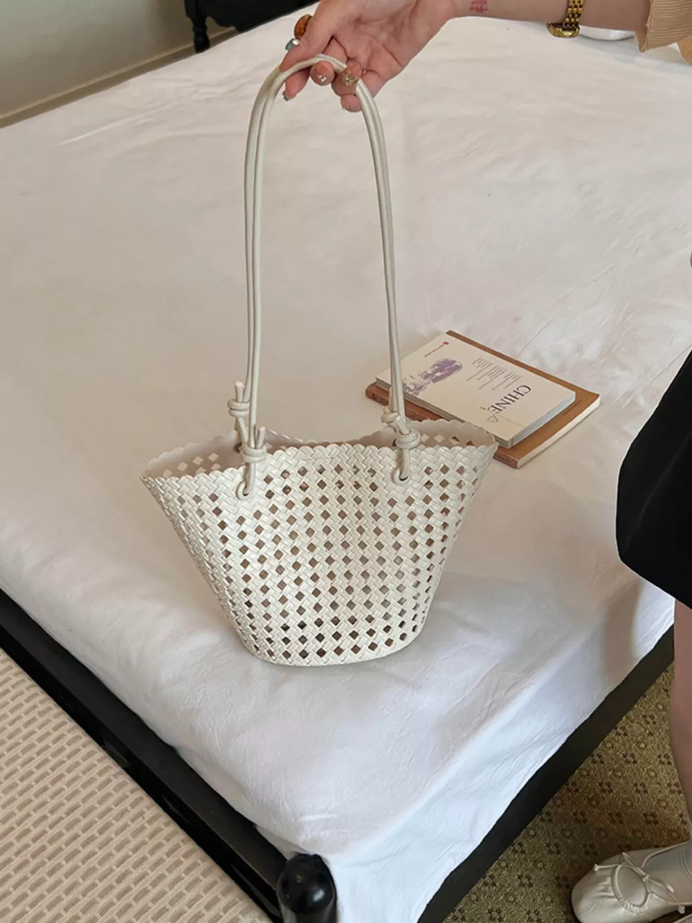 Woven Leather Shoulder Bag, image 10