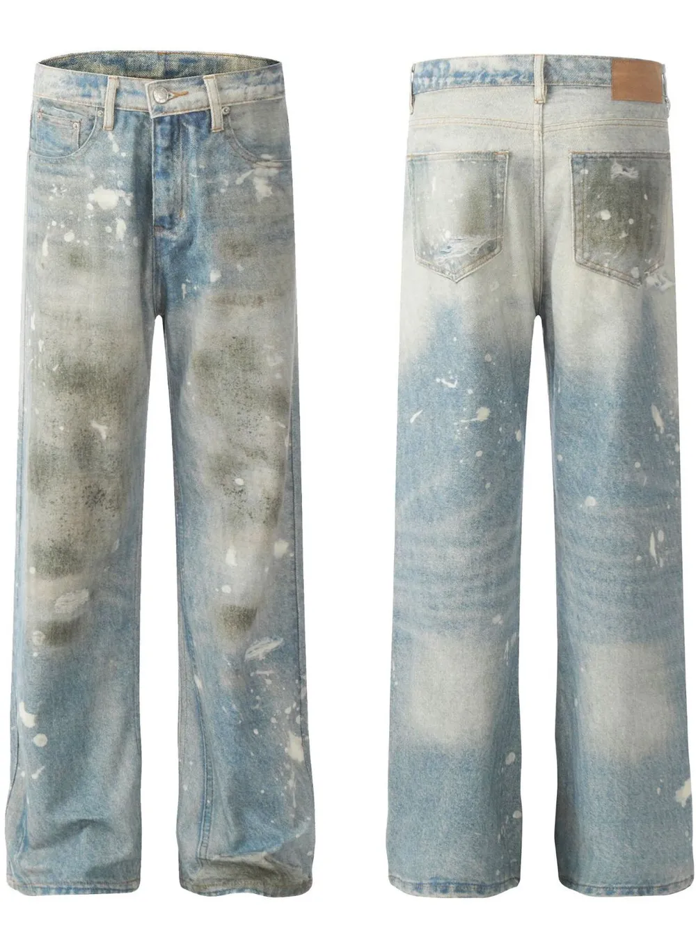 Men's Waste Soil Style Straight Leg Jeans, image 5