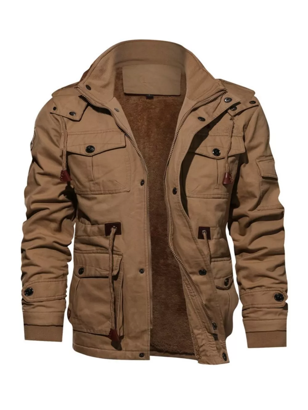 Men's Plus Size Zip Up Warm Winter Coat, image 4