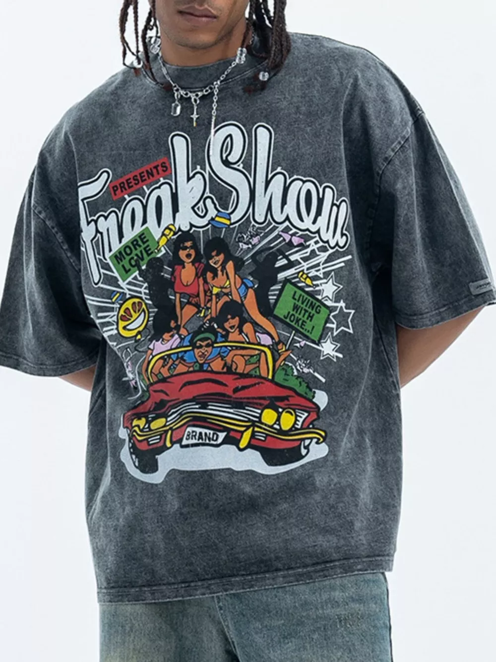 Men's Graphic Round Neck Half Sleeve T-Shirt, image 3
