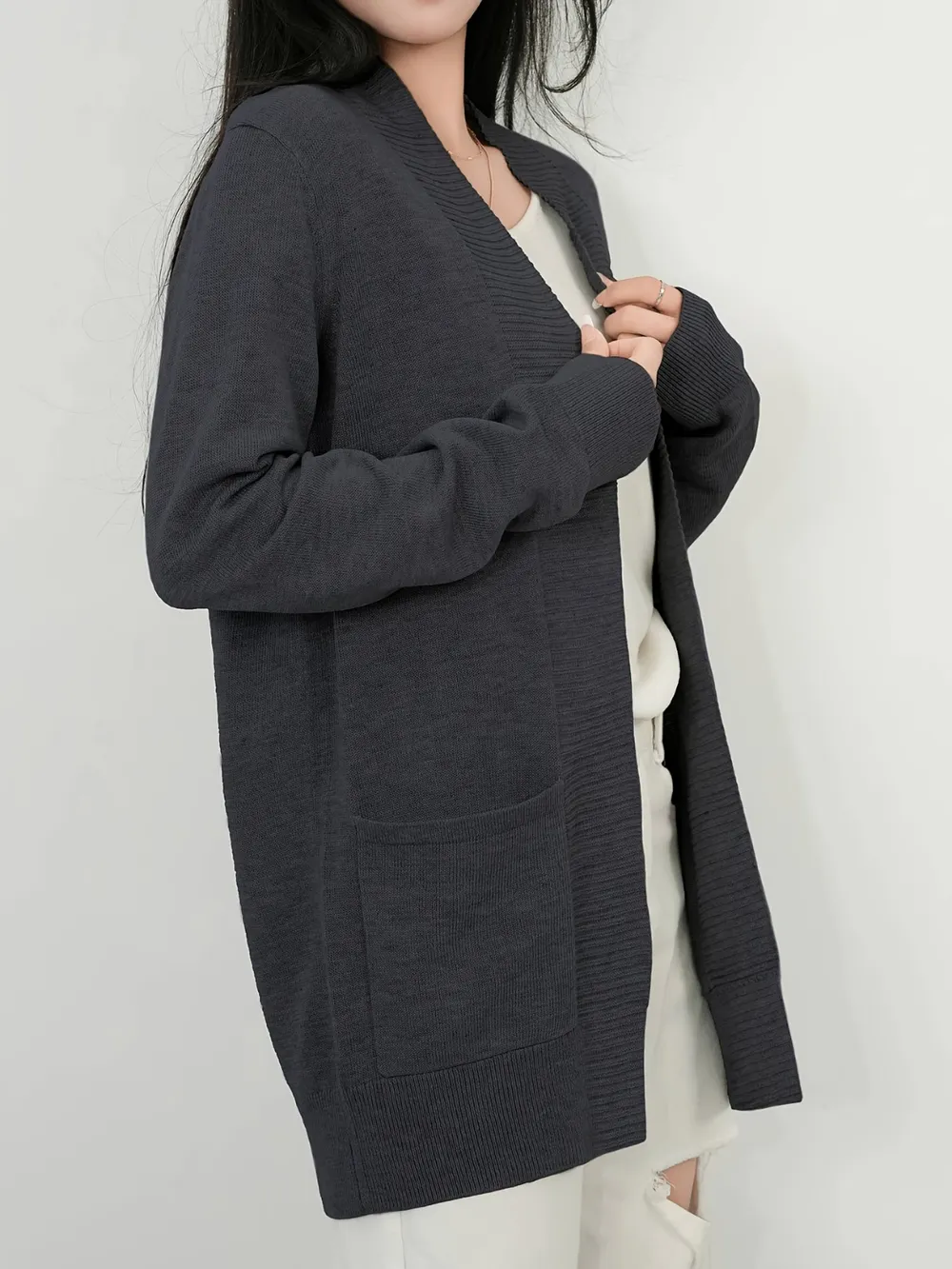 Open Front Long Sleeve Sweater Cardigan, image 11