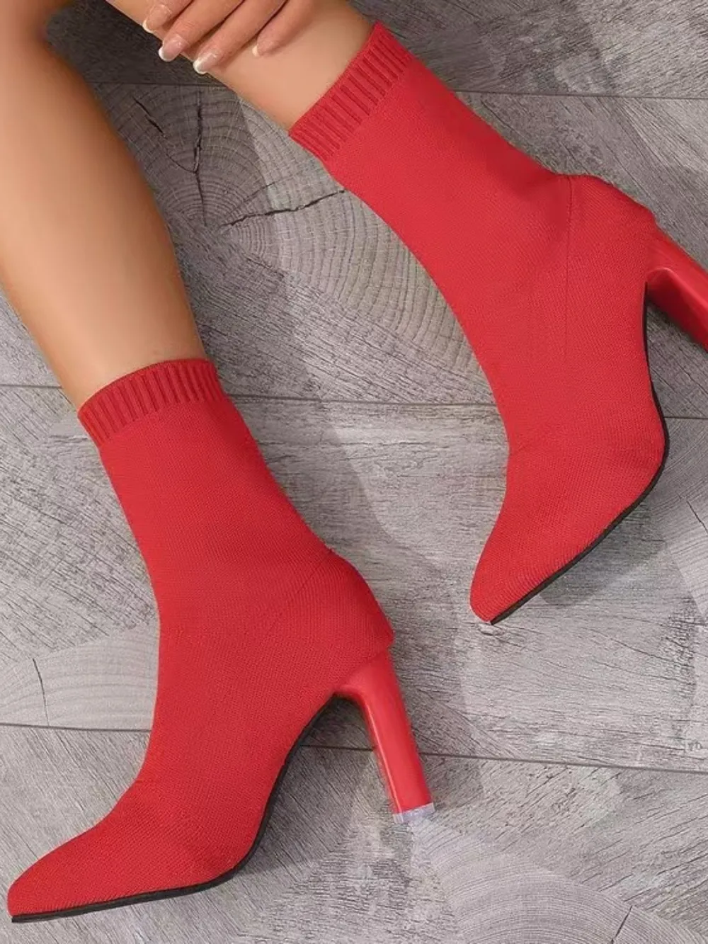Point Toe Block Heel Boots, image 6
