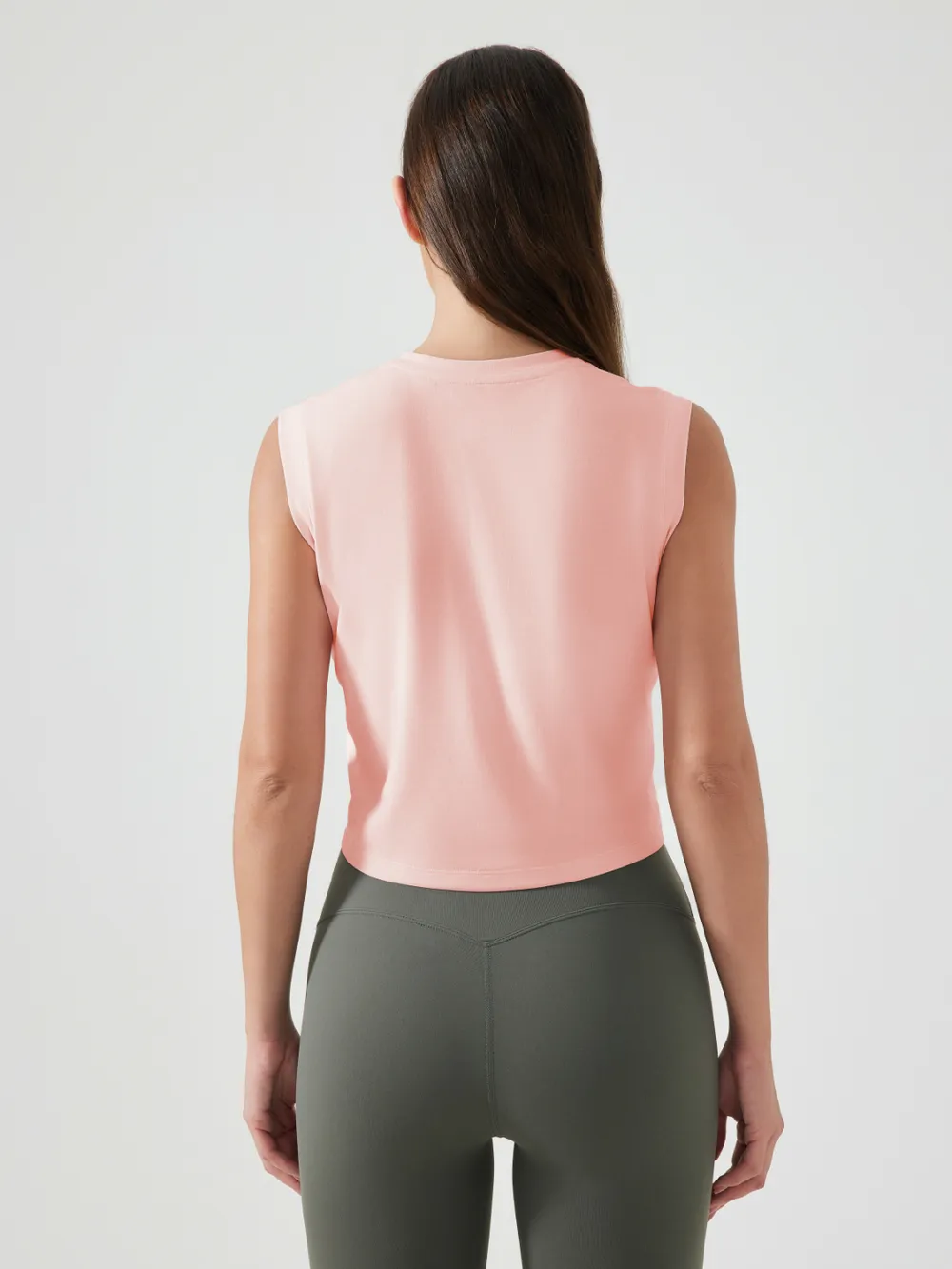 Round Neck Cropped Active Tank, image 8