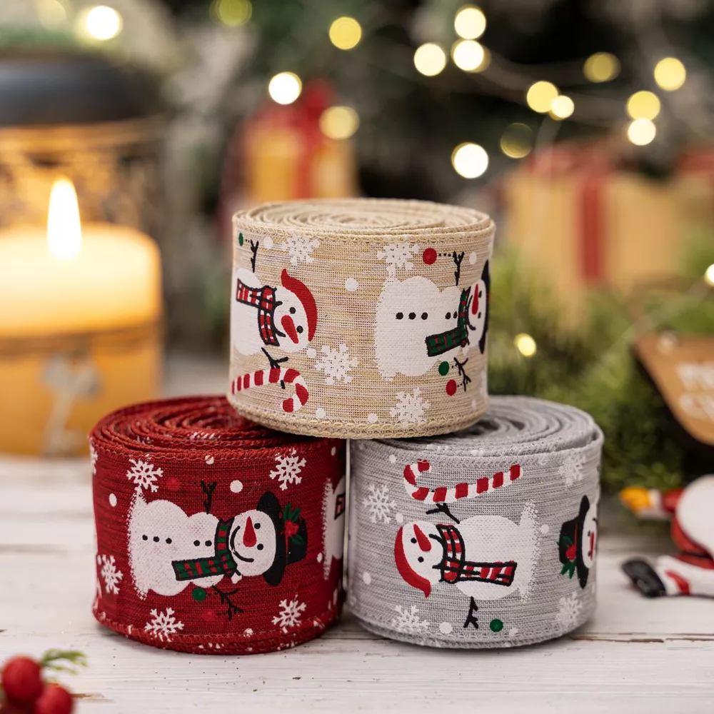 Christmas Snowman Decorative Ribbon, image 2