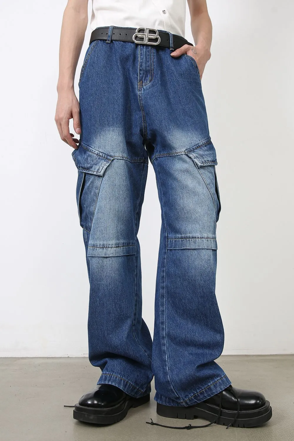 Men's Baggy Jeans with Pockets, image 3