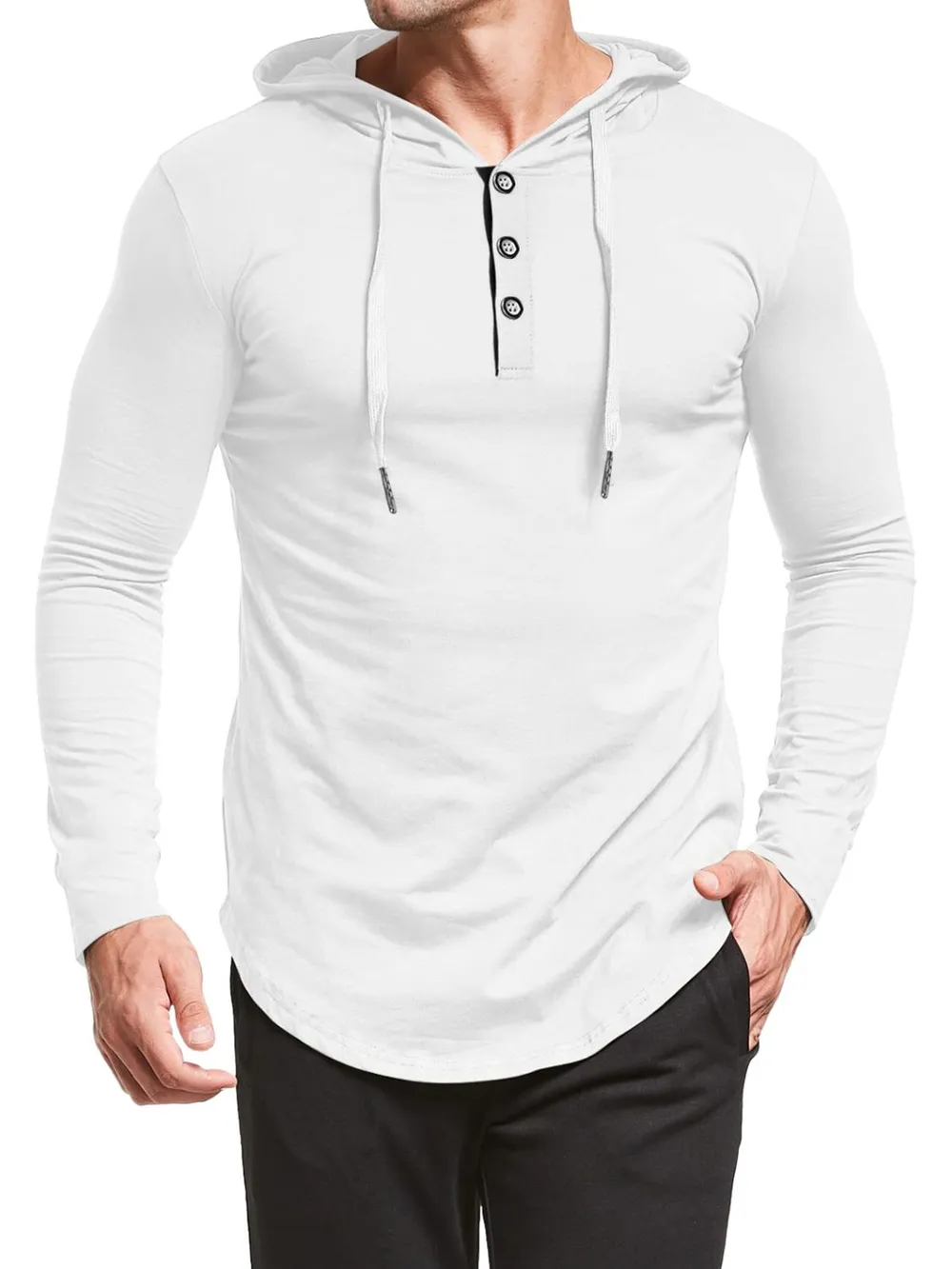 Men's Plus Size Drawstring Long Sleeve Hoodie, image 5