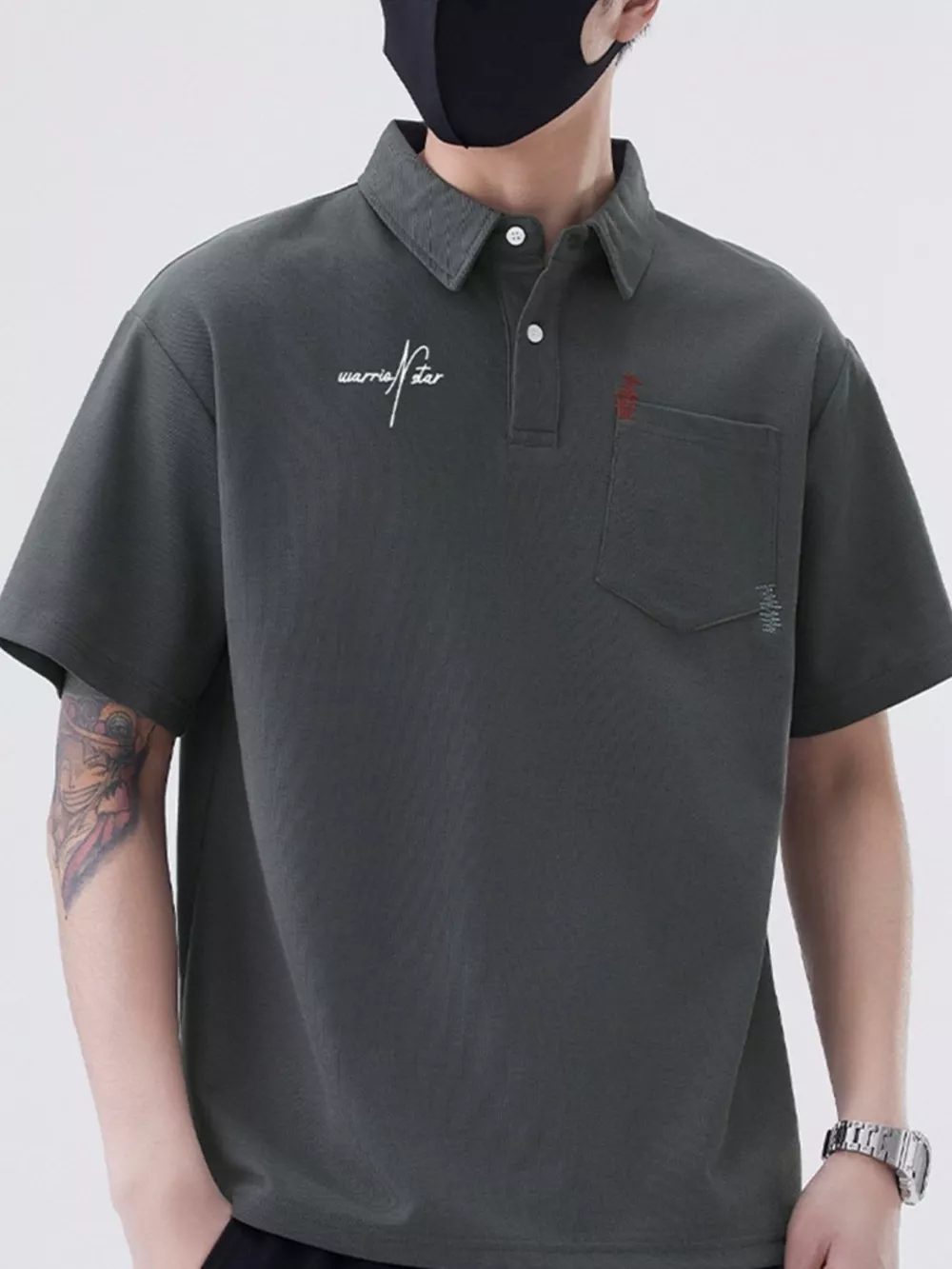 Men's Plus Size Collared Neck Short Sleeve Polo, image 5