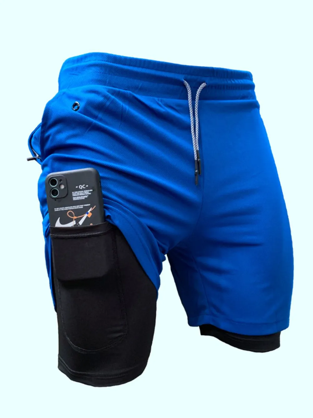 Men's Plus Size Drawstring Active Shorts with Pockets, image 4