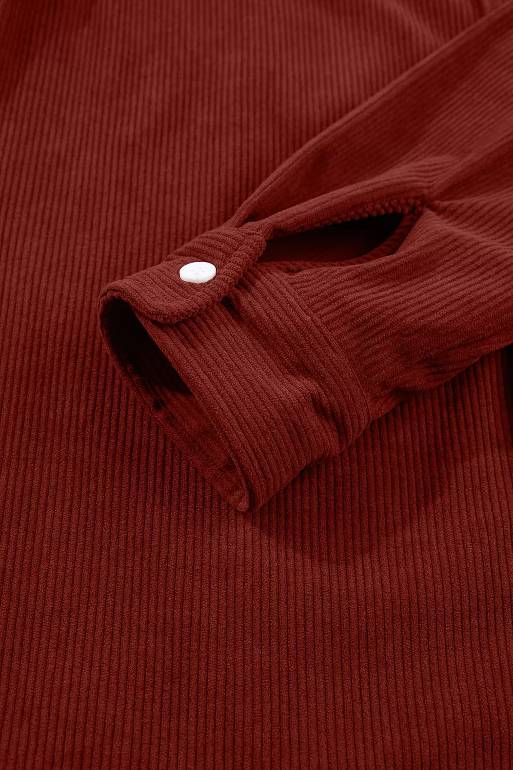 Adjustable Cuff Long Sleeve Corduroy Shirt, image 11