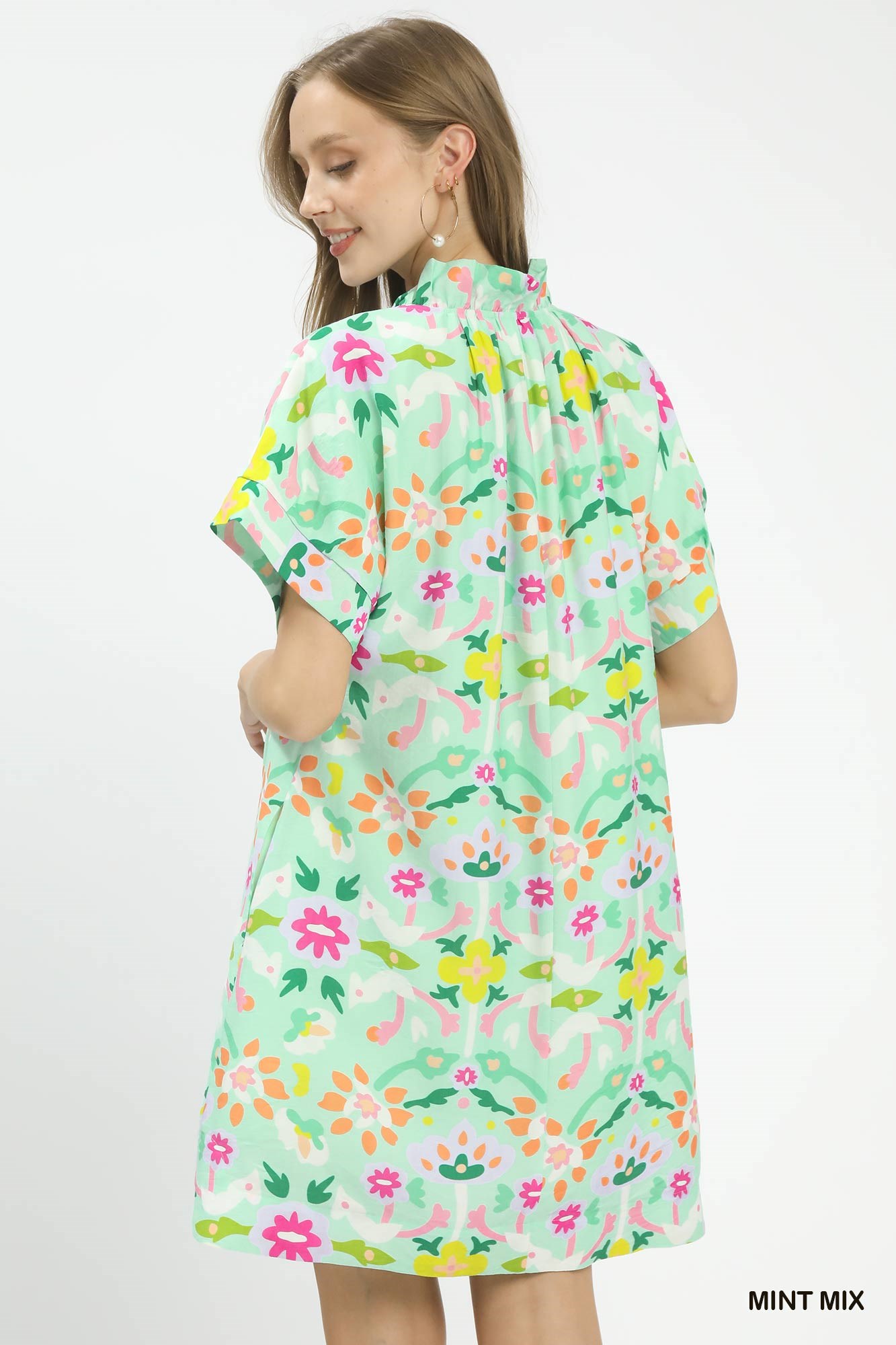 Abstract Floral Shift Dress, image 3