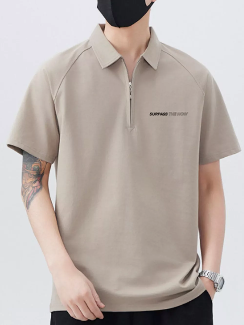 Men's Plus Size Collared Neck Short Sleeve Polo, image 5