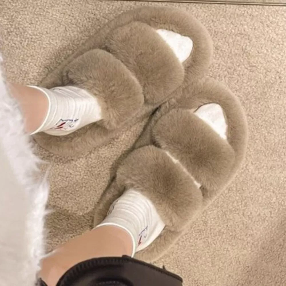 Fuzzy Open Toe Slippers, image 6