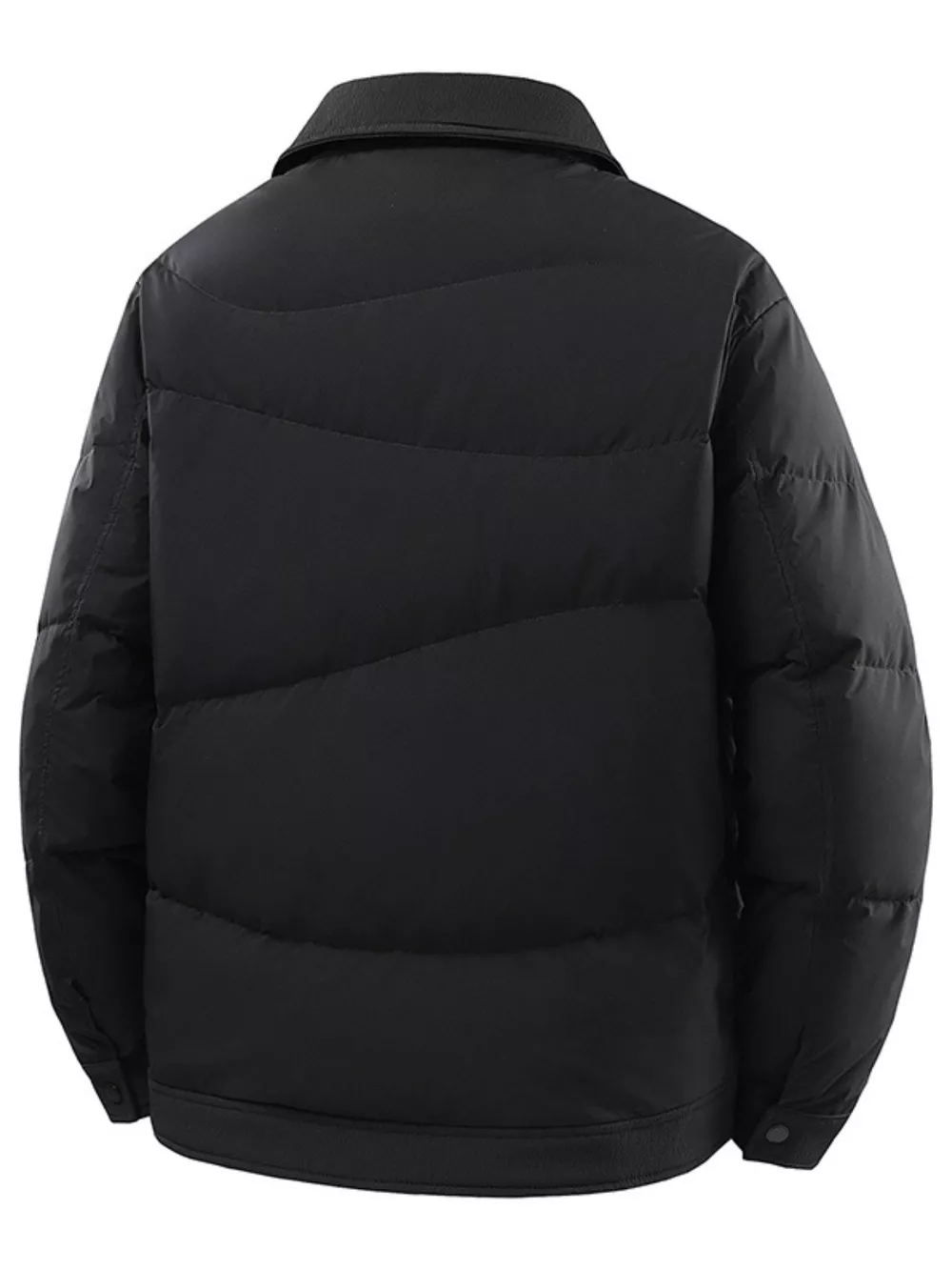 Men's Plus Size Snap Down Puffer Jacket, image 3