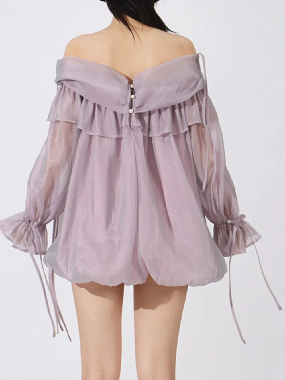 Ruffled Off-Shoulder Flounce Sleeve Blouse, image 5