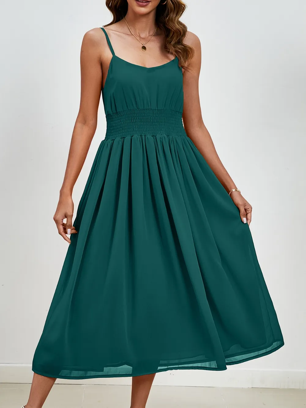 Scoop Neck Midi Cami Dress, image 14