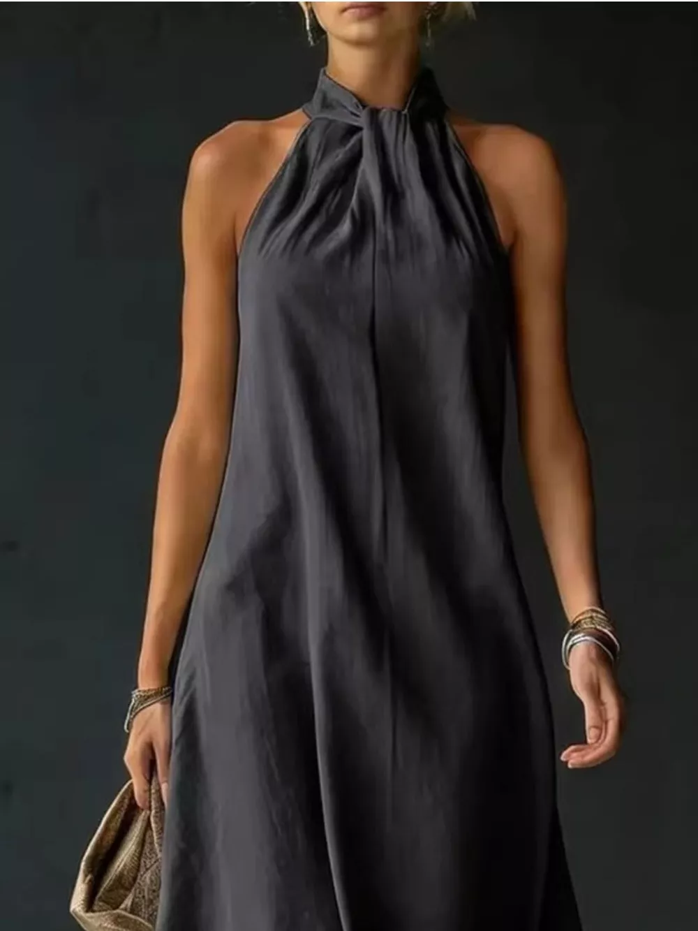 Full Size Halter Neck Maxi Dress Plus Size, image 8