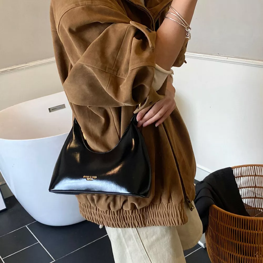 Adjustable Strap Leather Shoulder Bag, image 5