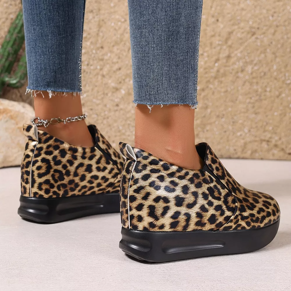 Leopard Platform Slip-Ons, image 6