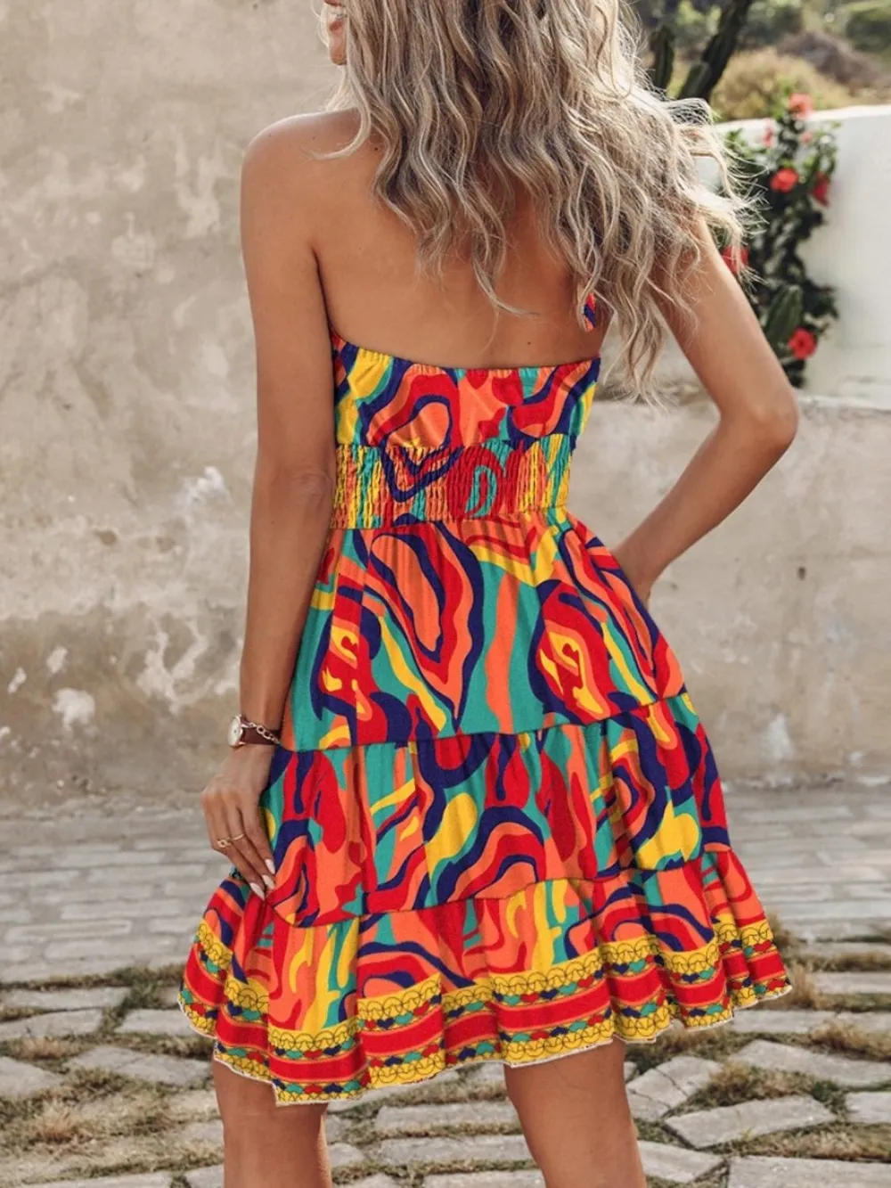 Paisley Print Halter Neck Mini Dress, image 12