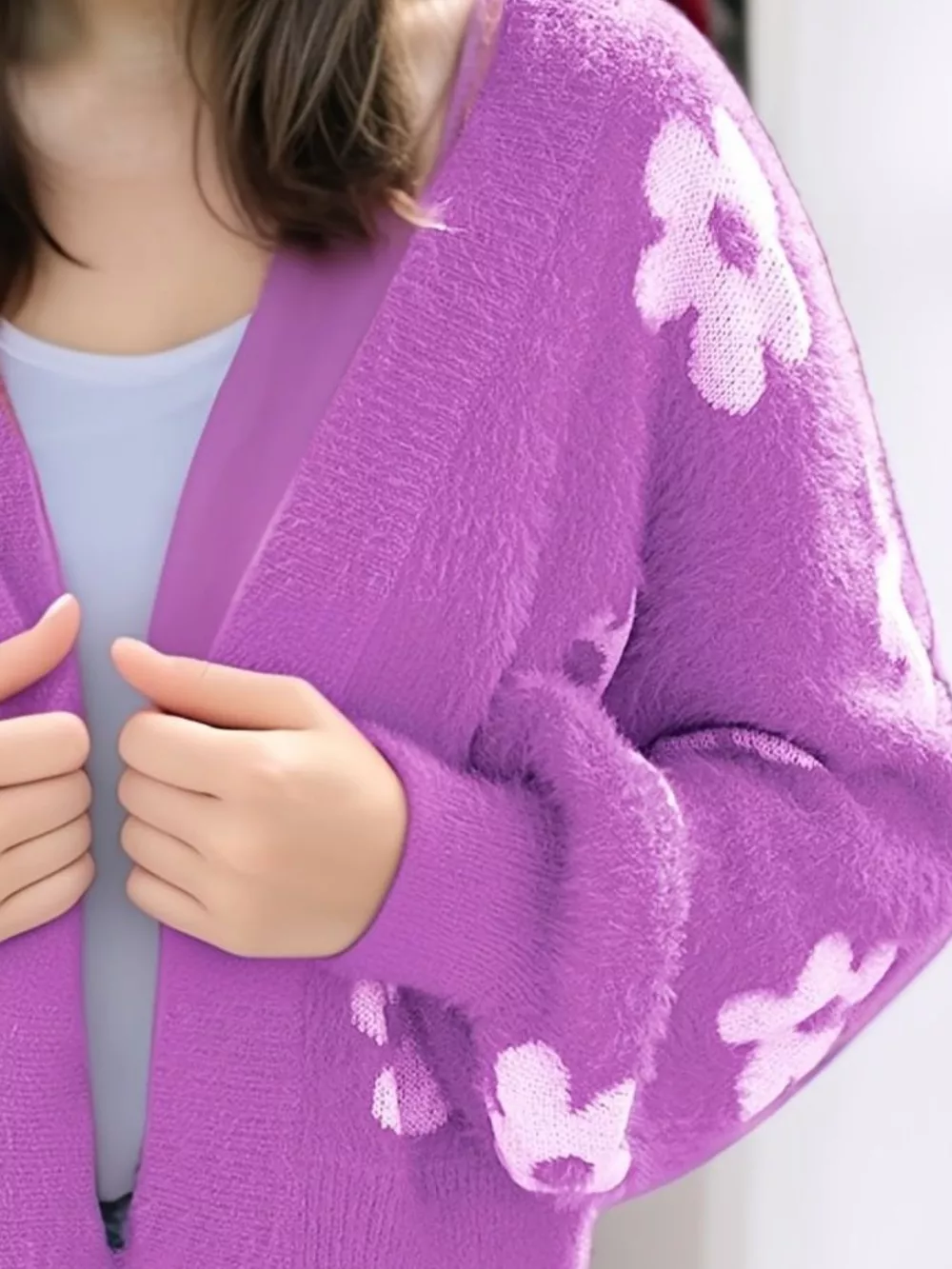 Floral Open Front Cardigan, image 16