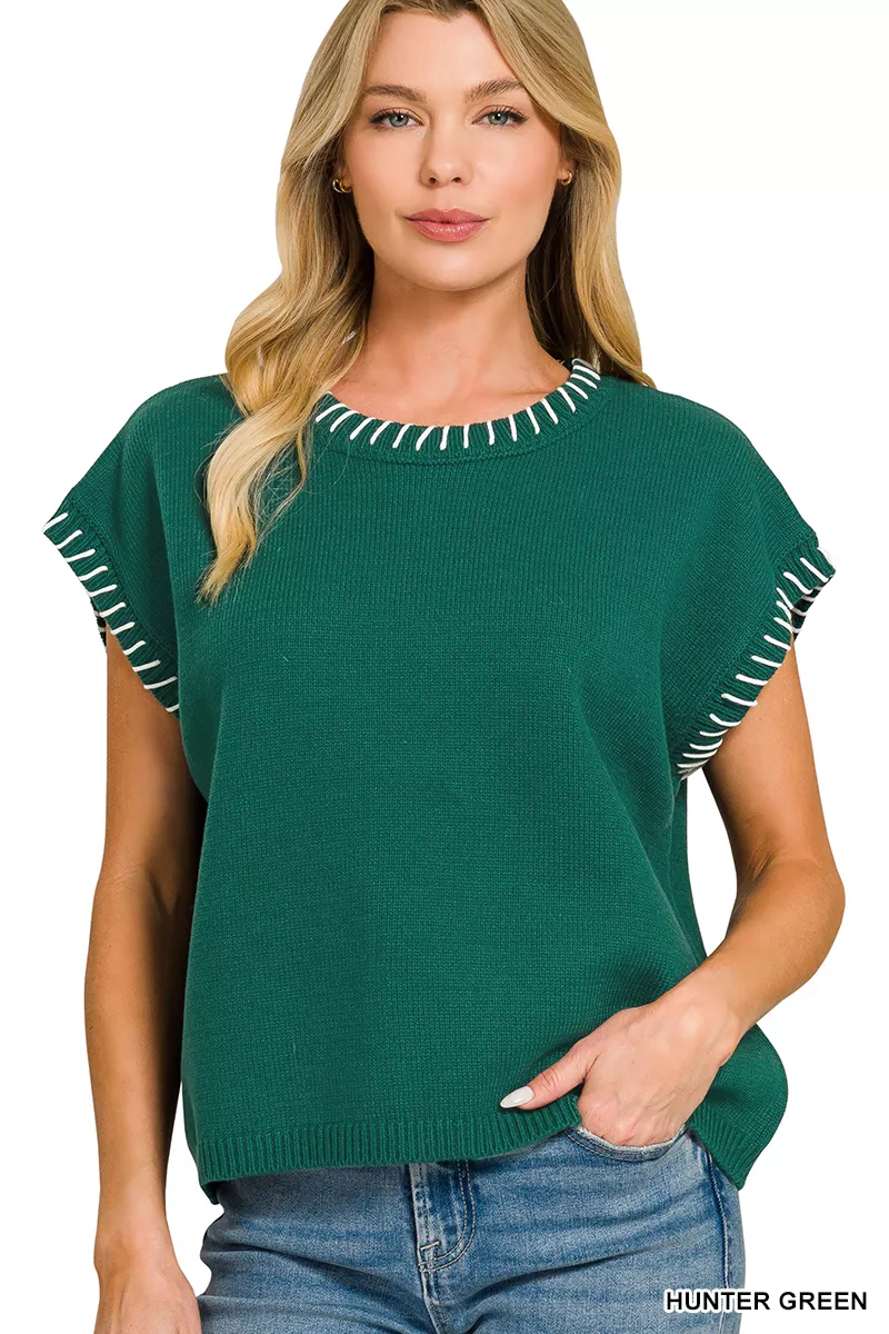 Stitch Detailed Oversize Sweater