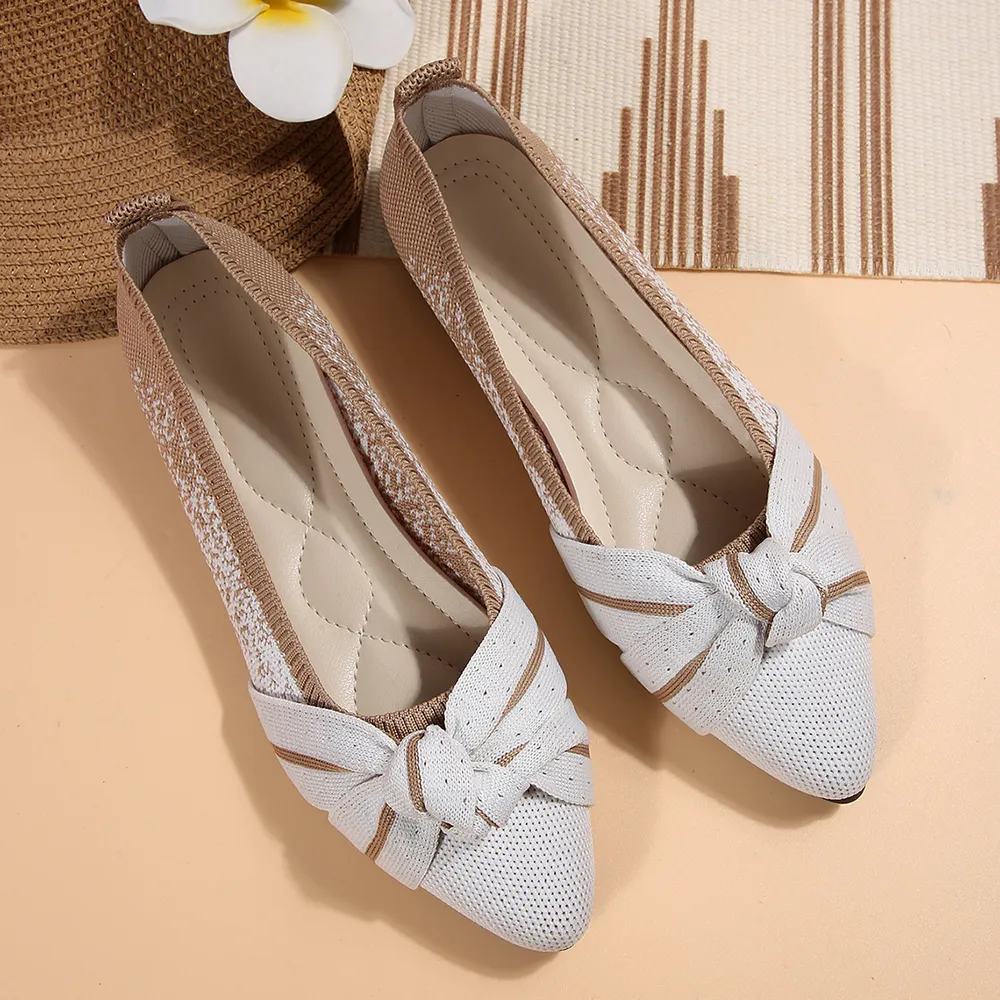 Contrast Point Toe Flats Slip-Ons, image 5