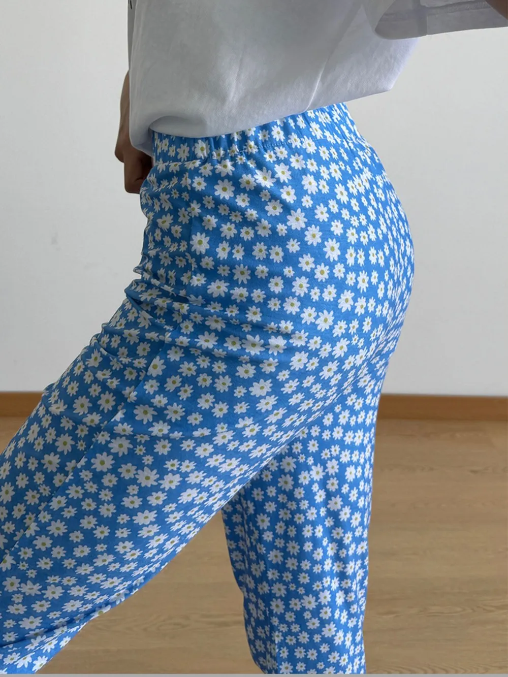 Floral Print Flare Leg Pants, image 2