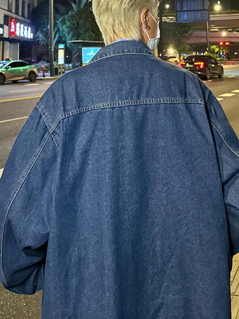 Men's Full Size Zip Up Long Sleeve Denim Jacket Plus Size, image 5