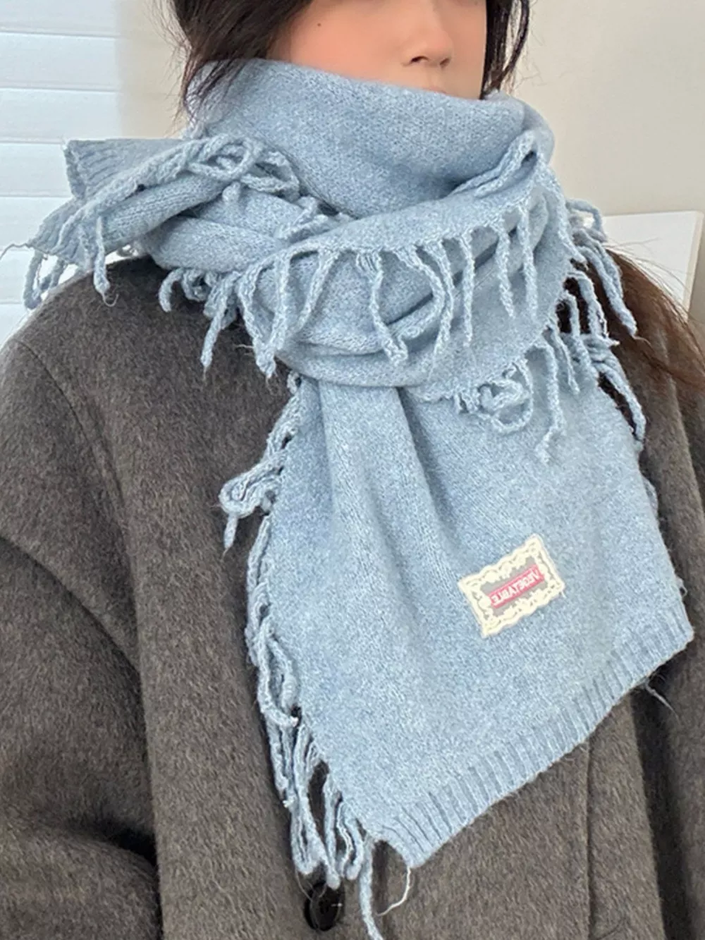 Knitted Fringe Scarf, image 5
