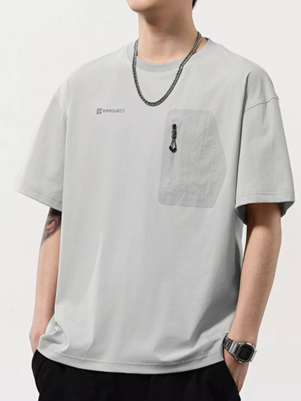 Men's Plus Size Round Neck Short Sleeve T-Shirt, image 3