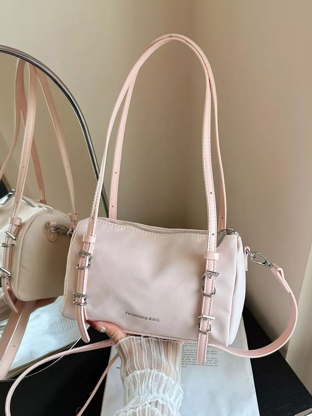 Buckle Detail Shoulder Bag, image 7