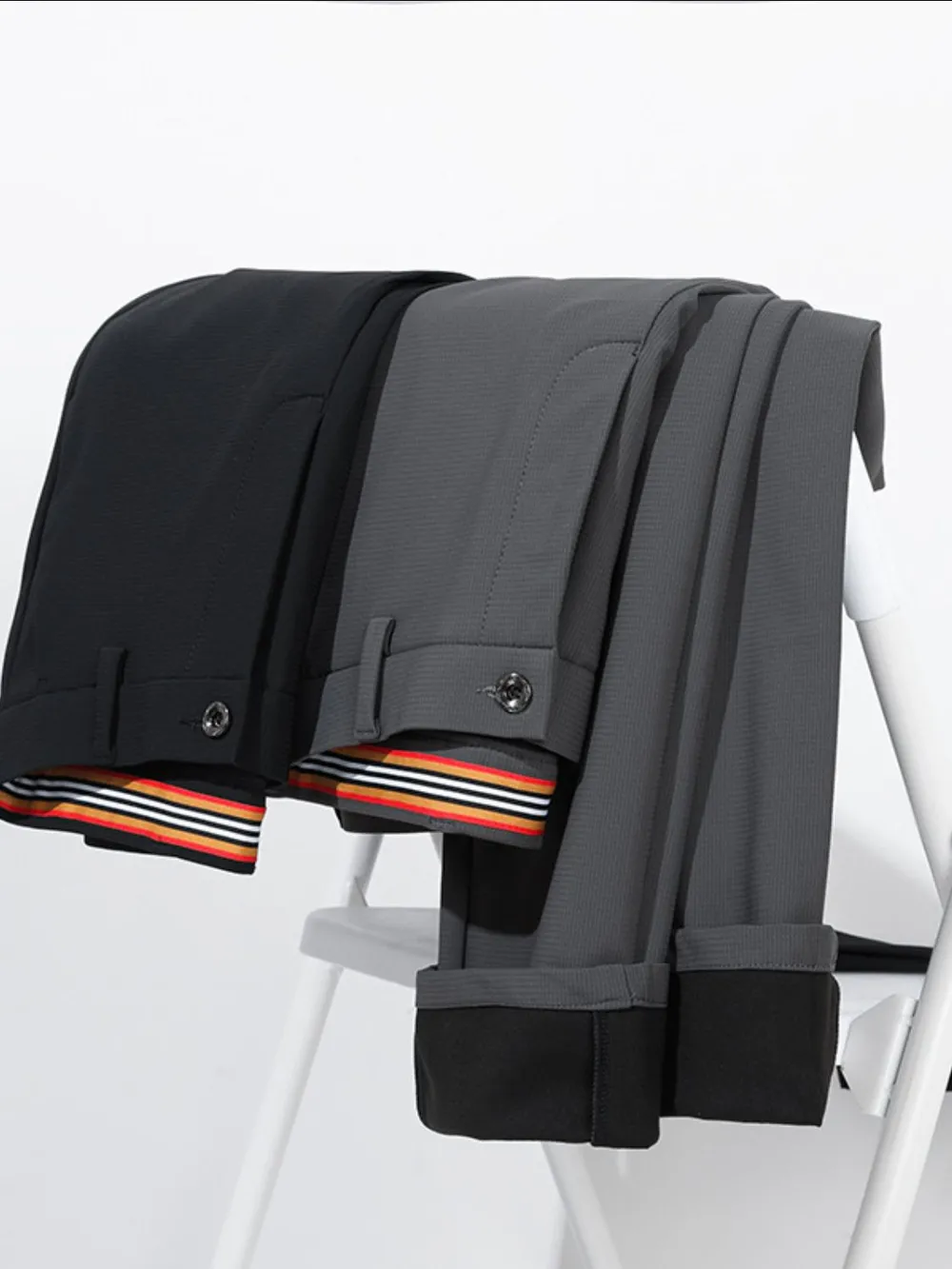 Men's Slim Fit Pants with Pockets, image 4