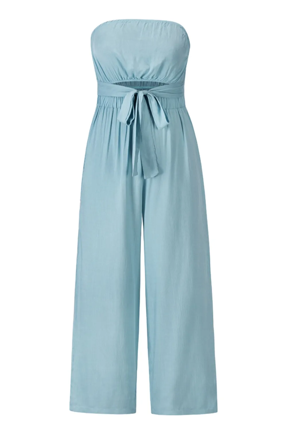 Tied Cutout Tube Wide Leg Jumpsuit, image 18