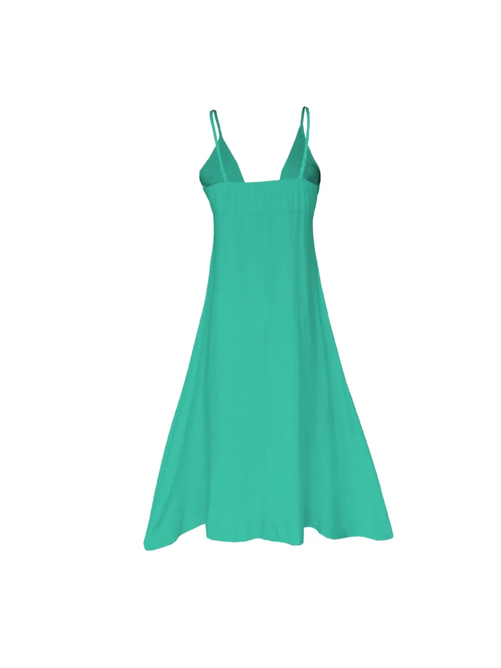Buttoned Plunge Midi Cami Dress, image 4