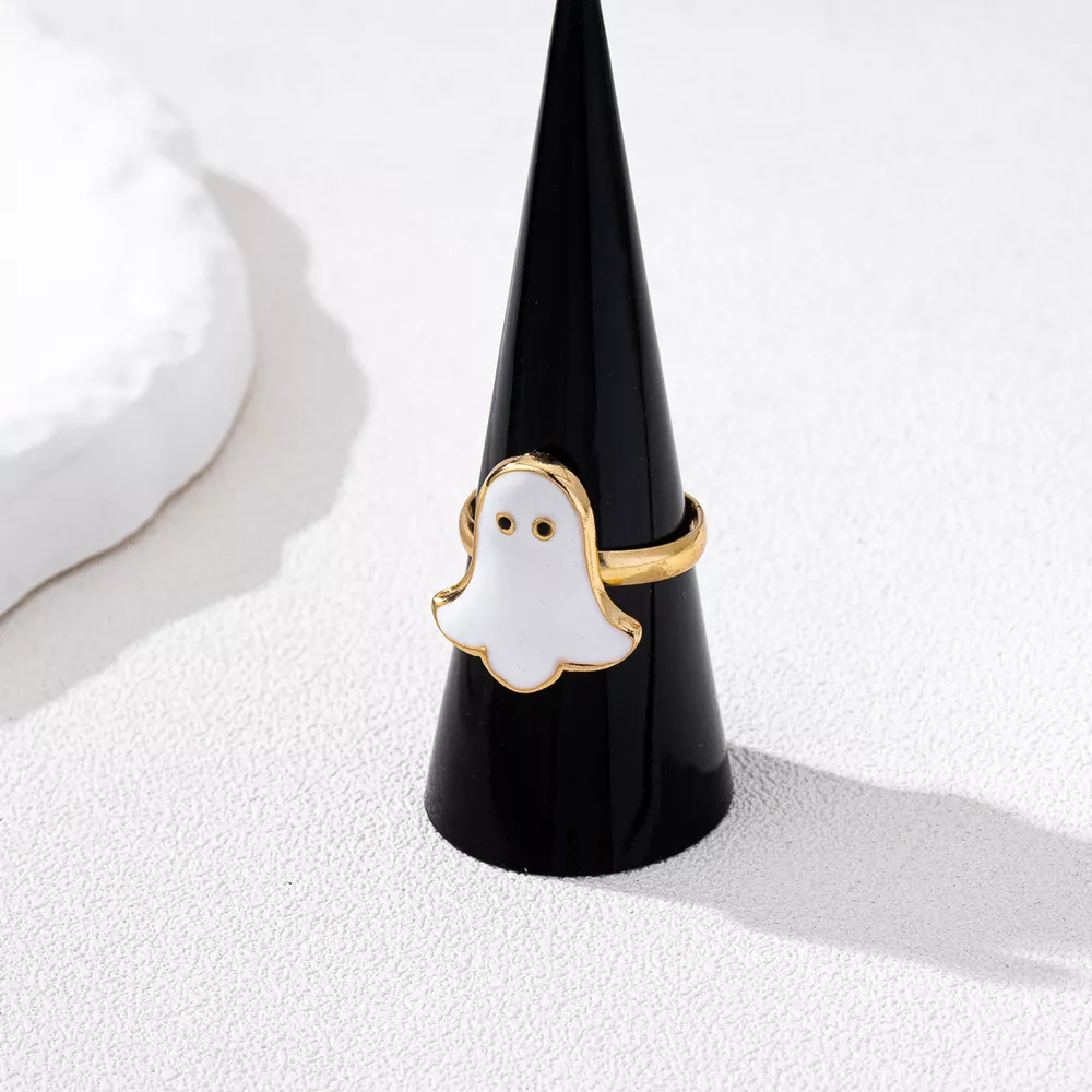 Halloween Ghost 18K Gold-Plated Ring, image 4
