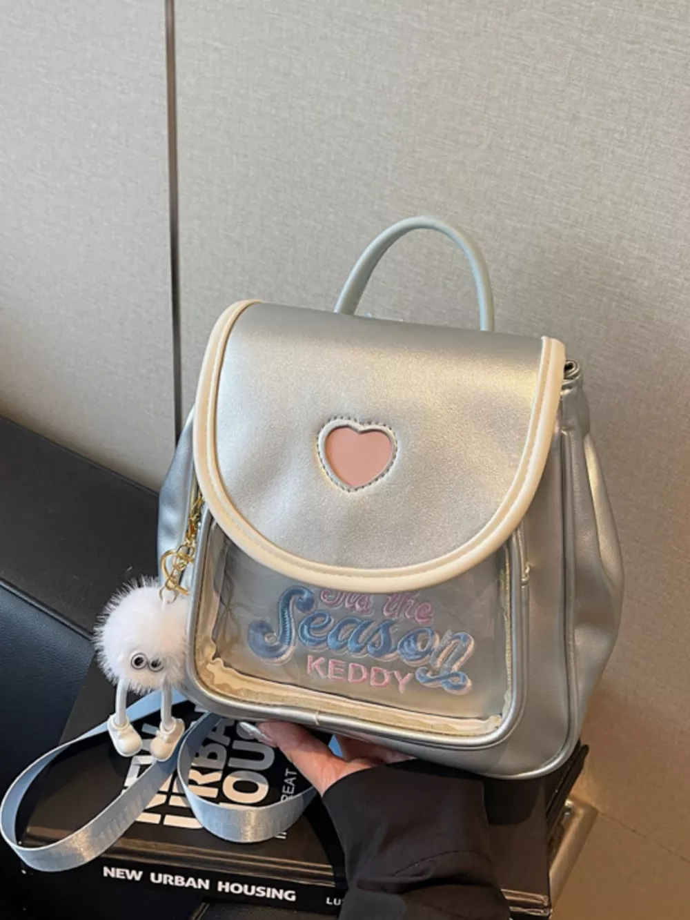 Heart Letter Backpack Bag, image 6