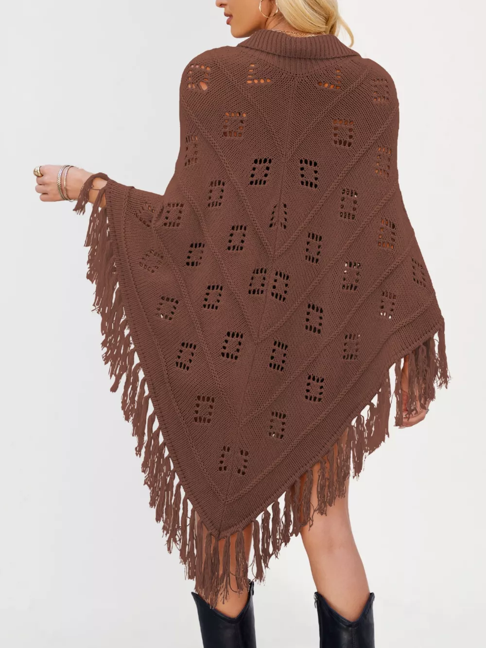 Fringe Openwork Knit Cover Up, image 12